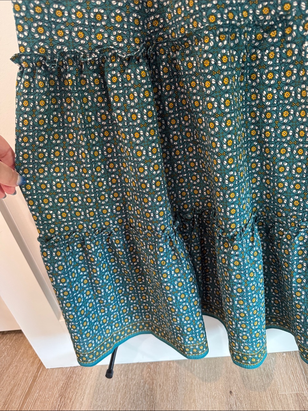 Max Studio Dark Teal Print Maxi Dress - Picture 8 of 15
